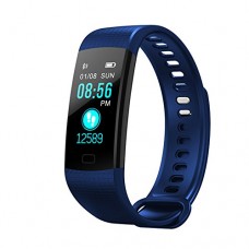 Boens Fitness Tracker Smart Wristband Color Screen Watch Blood Pressure Heart Rate Monitor Bracelet Activity Fitness tracker Pedometer waterproof Smart Watch Dark Blue - B07D7M9XR7